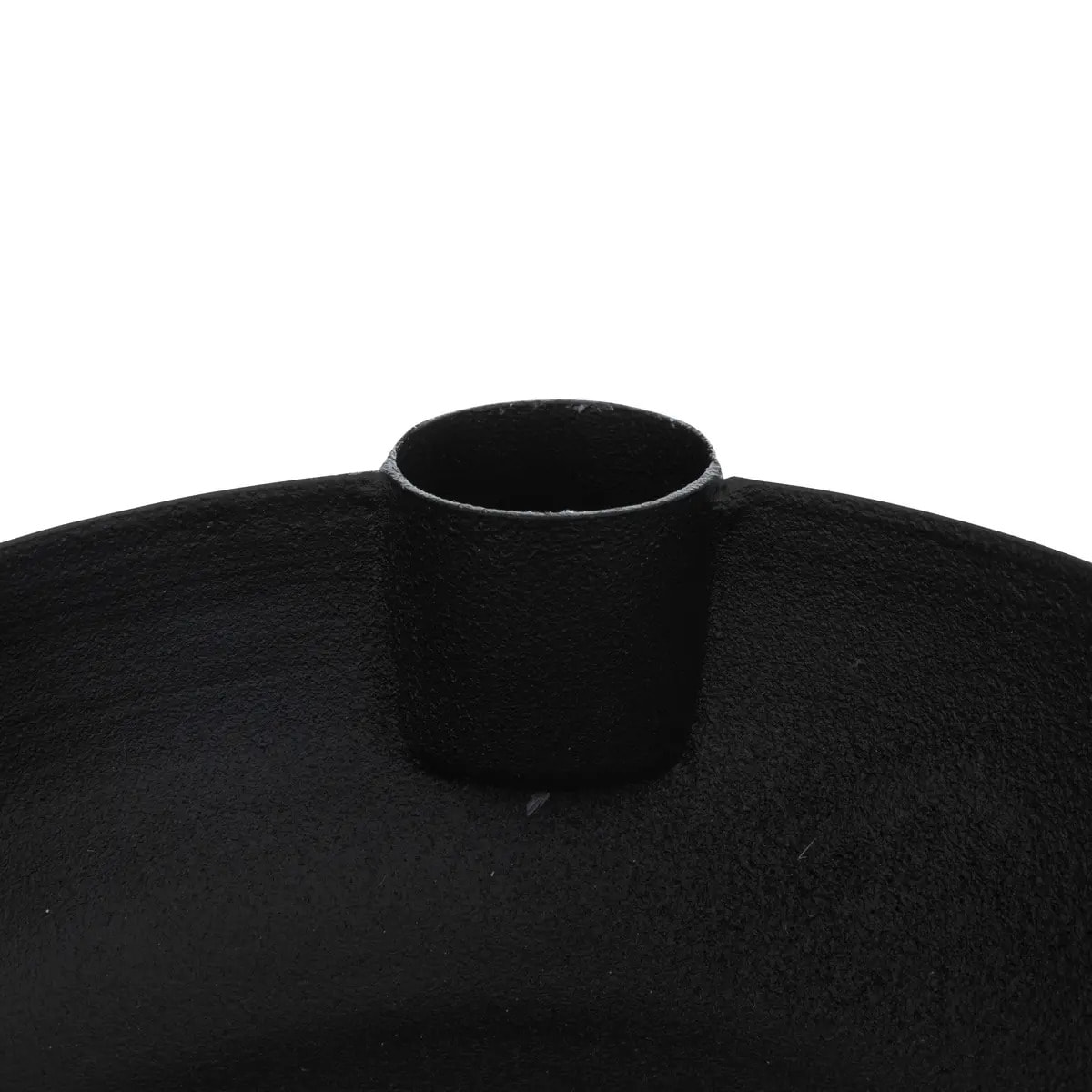 Bougeoir "Jiling" en métal D14cm noir