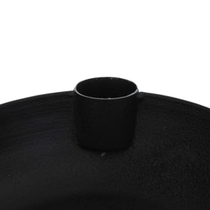 Bougeoir "Jiling" en métal D14cm noir