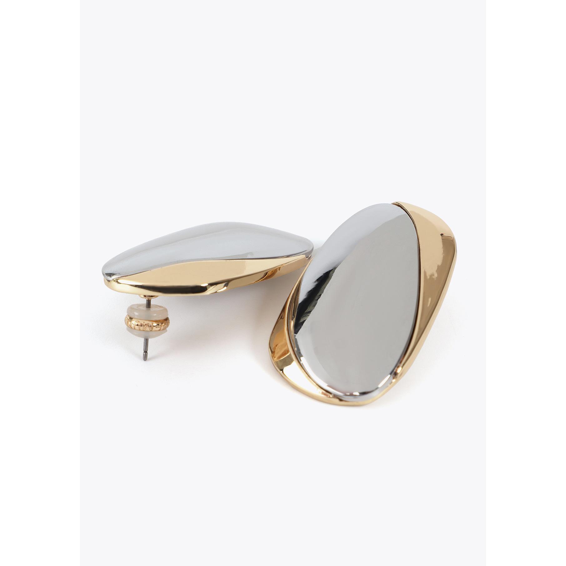 Orecchini grandi metalli combinati