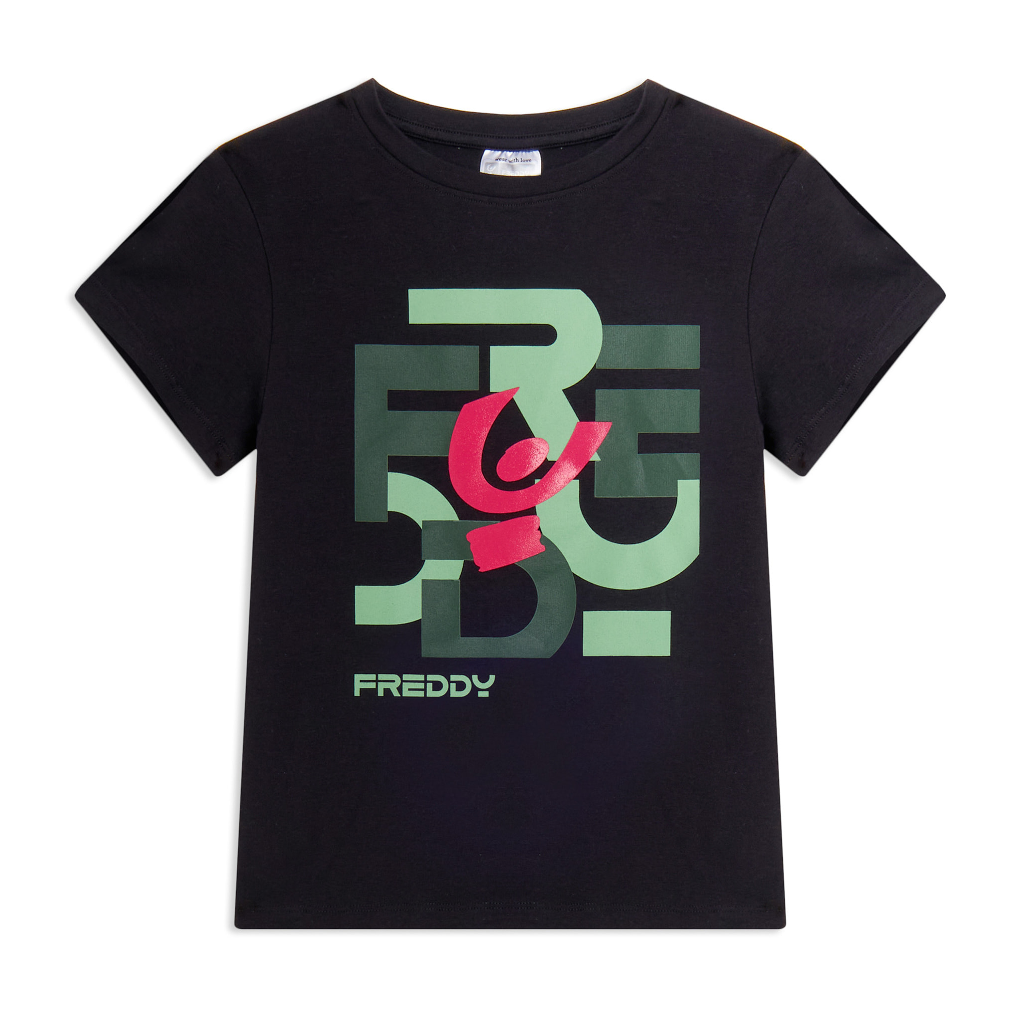 T-shirt Junior regular con grafica FREDDY a lettere sparse