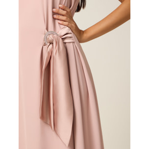 Oltre - Vestito con nodo e fibbia gioiello - Rosa