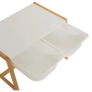 Bureau enfant Bako 2 chaises 2 tiroirs blanc
