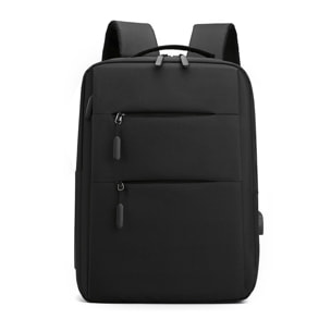 DAM Mochila para Laptop con interfaz de carga USB. 28x12x42 Cm. Color: Negro