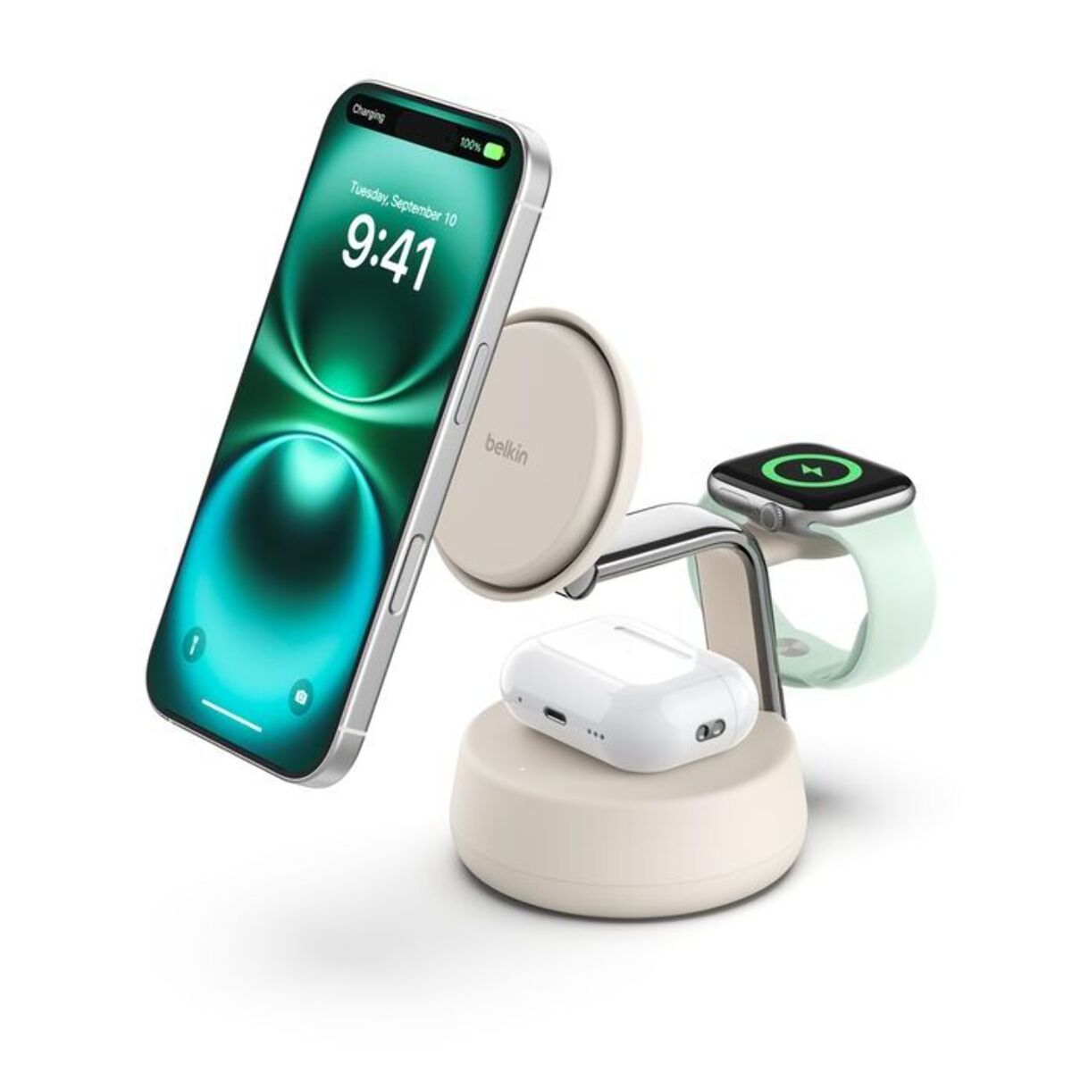 Station de charge BELKIN 3 en 1 sable