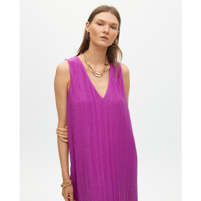 Abito Plissettato con Bretelle