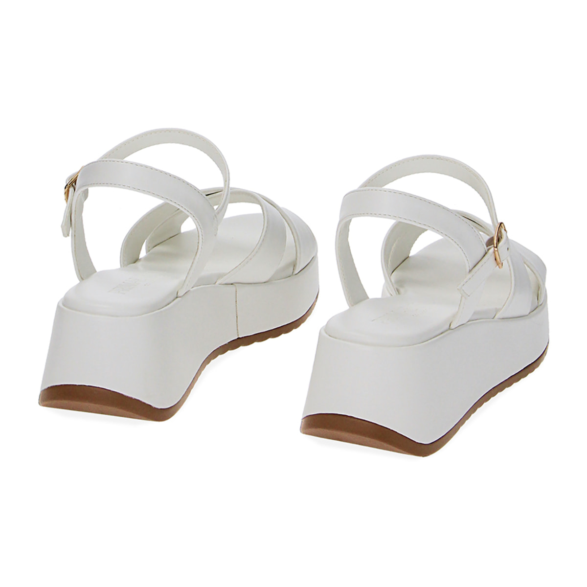 Sandalias con cuña blancas