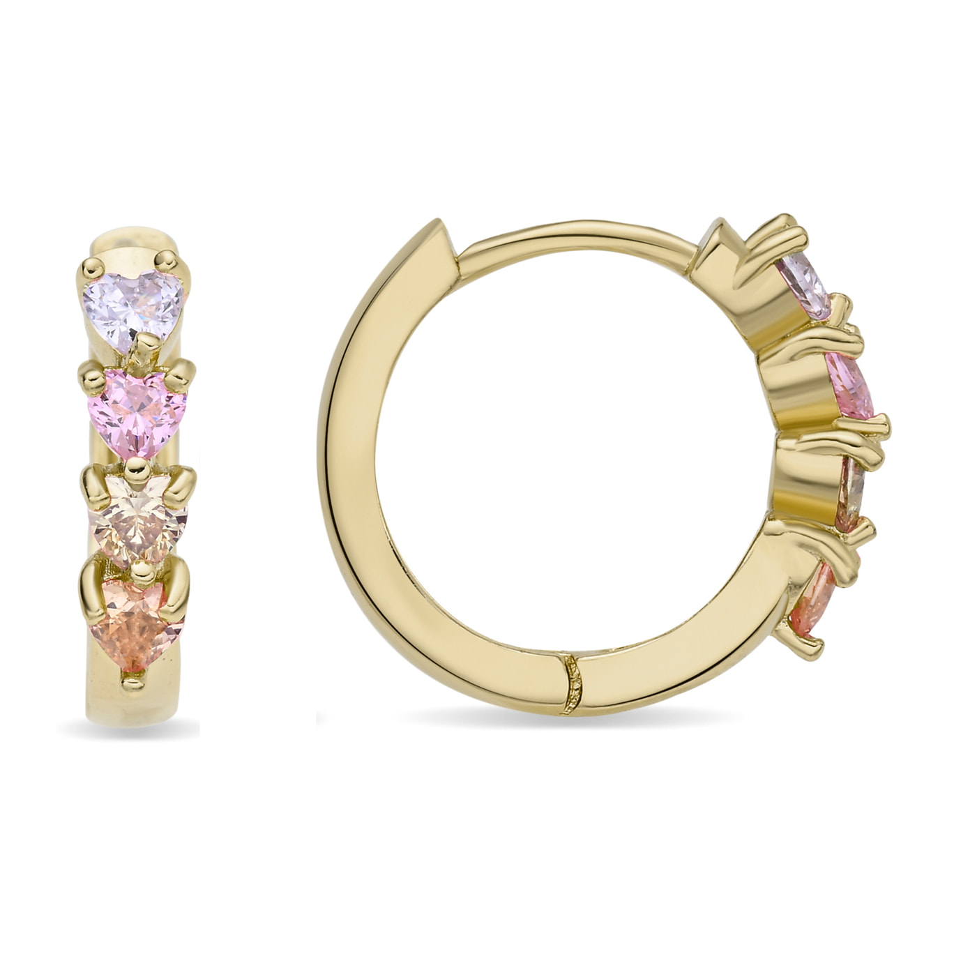 Pendientes Lakon acabado oro rosa 18k