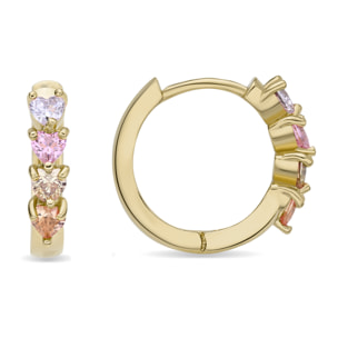 Pendientes Lakon acabado oro rosa 18k
