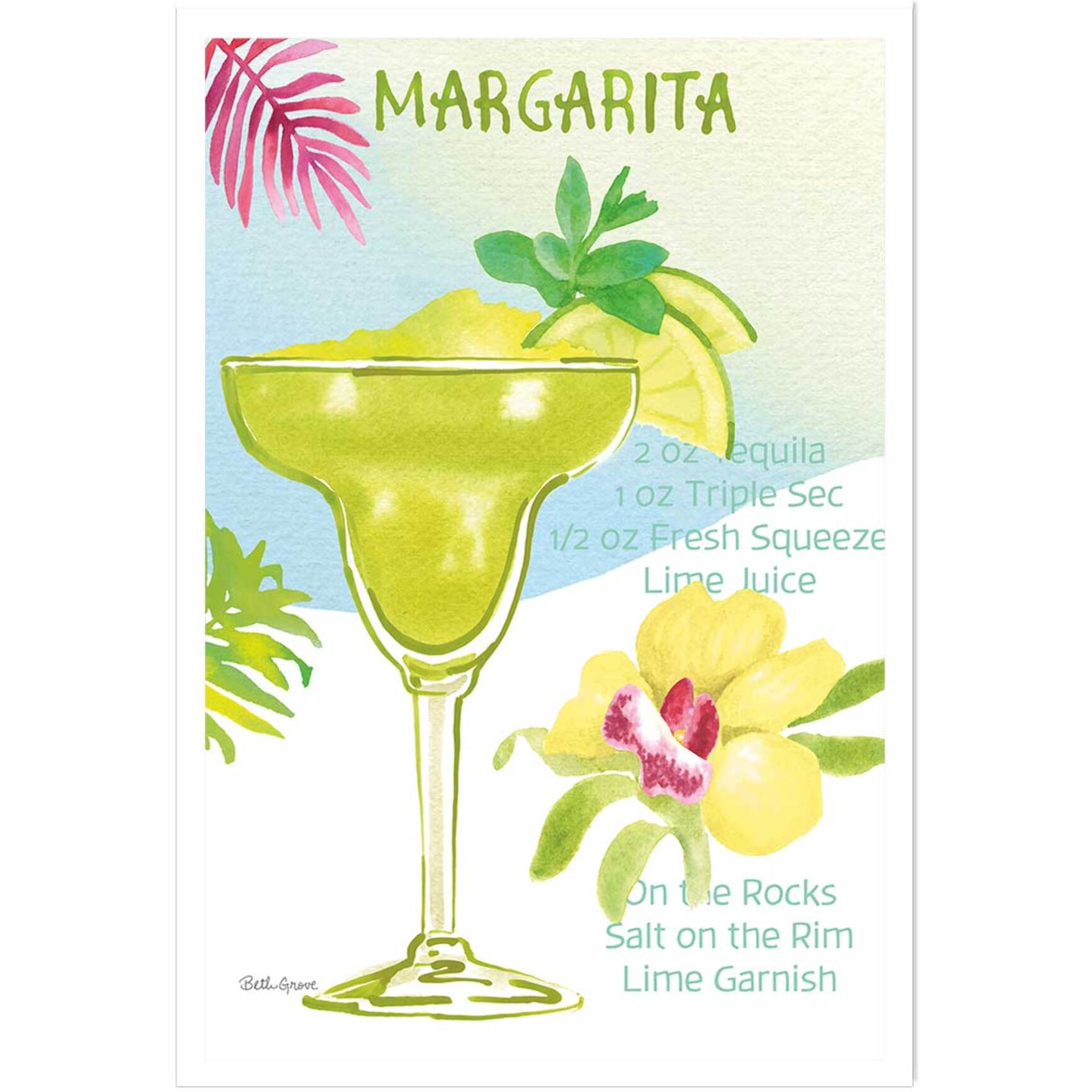 Affiche Margarita en aquarelle Affiche seule