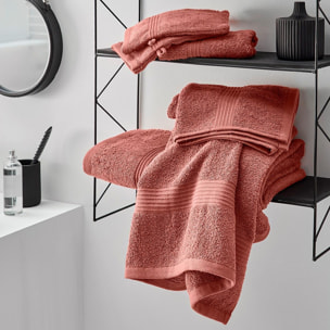 Serviette de bain uni ESSENTIAL rouge