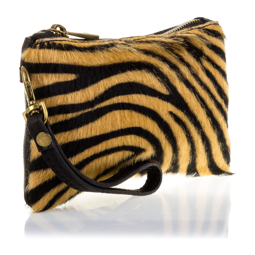 Mattarello Borsa a mano Donna. Pelle autentica Cavallino Tigre Dollaro