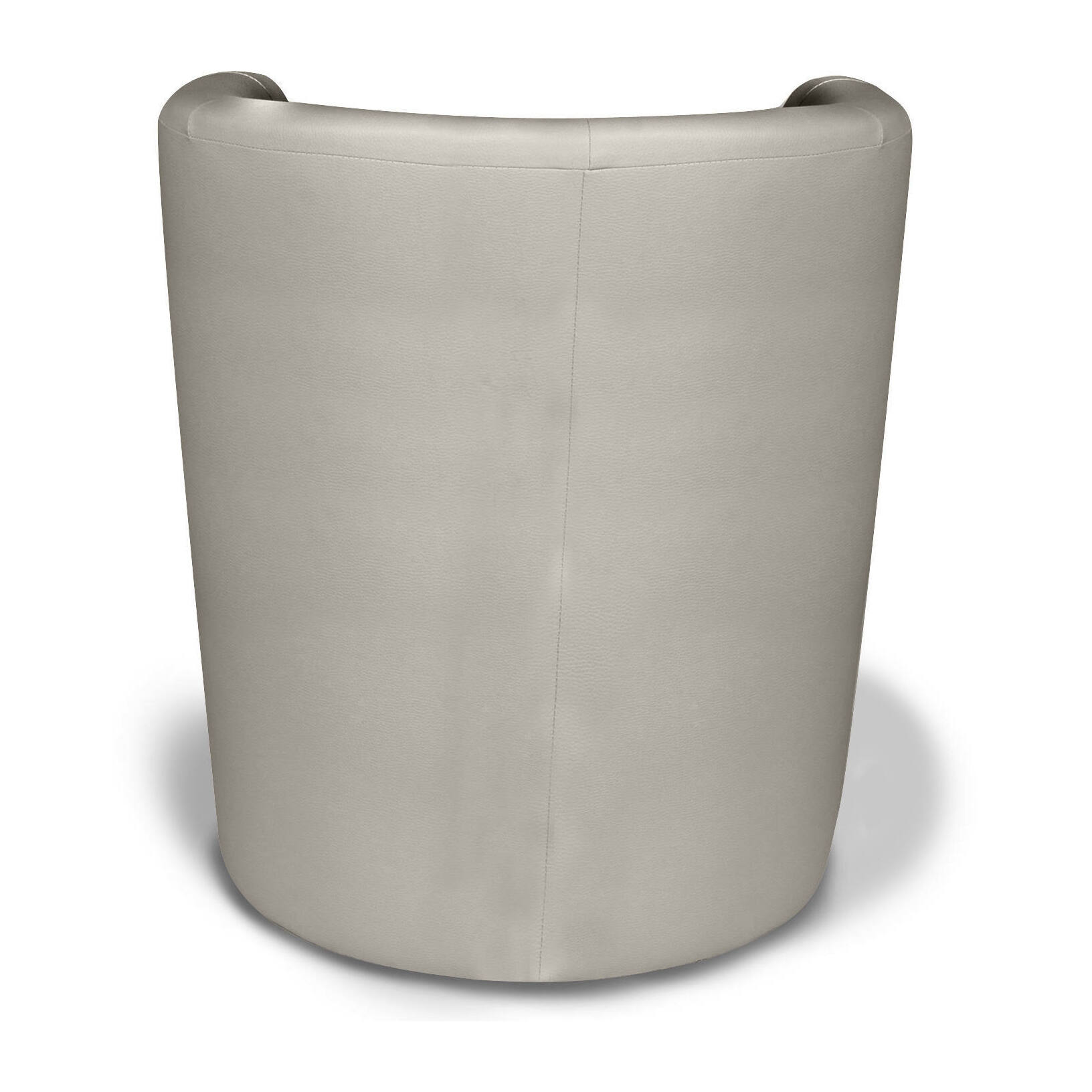 Poltrona Ago, Poltrona da salotto, Seduta imbottita, Sedia con braccioli in ecopelle, 64x63h76 cm, Grigio
