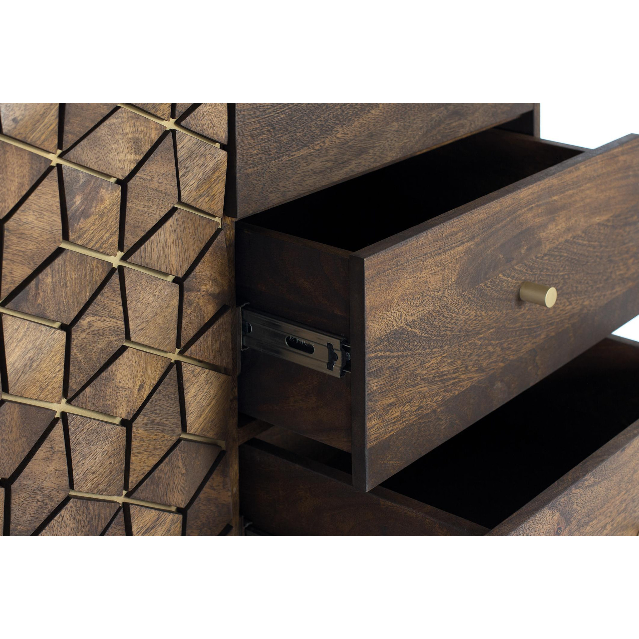 Aparador de Madera de Mango Estilo Rústico Moderno