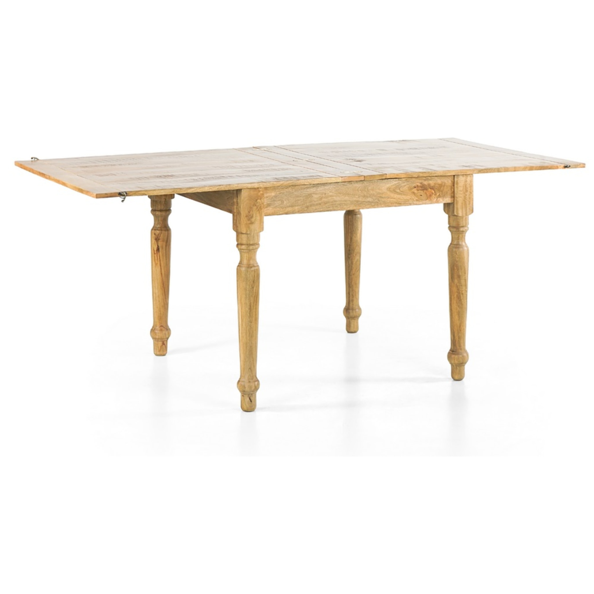 Tavolo da pranzo quadrato in mango azzurro decapato 90x90x77 - Salento