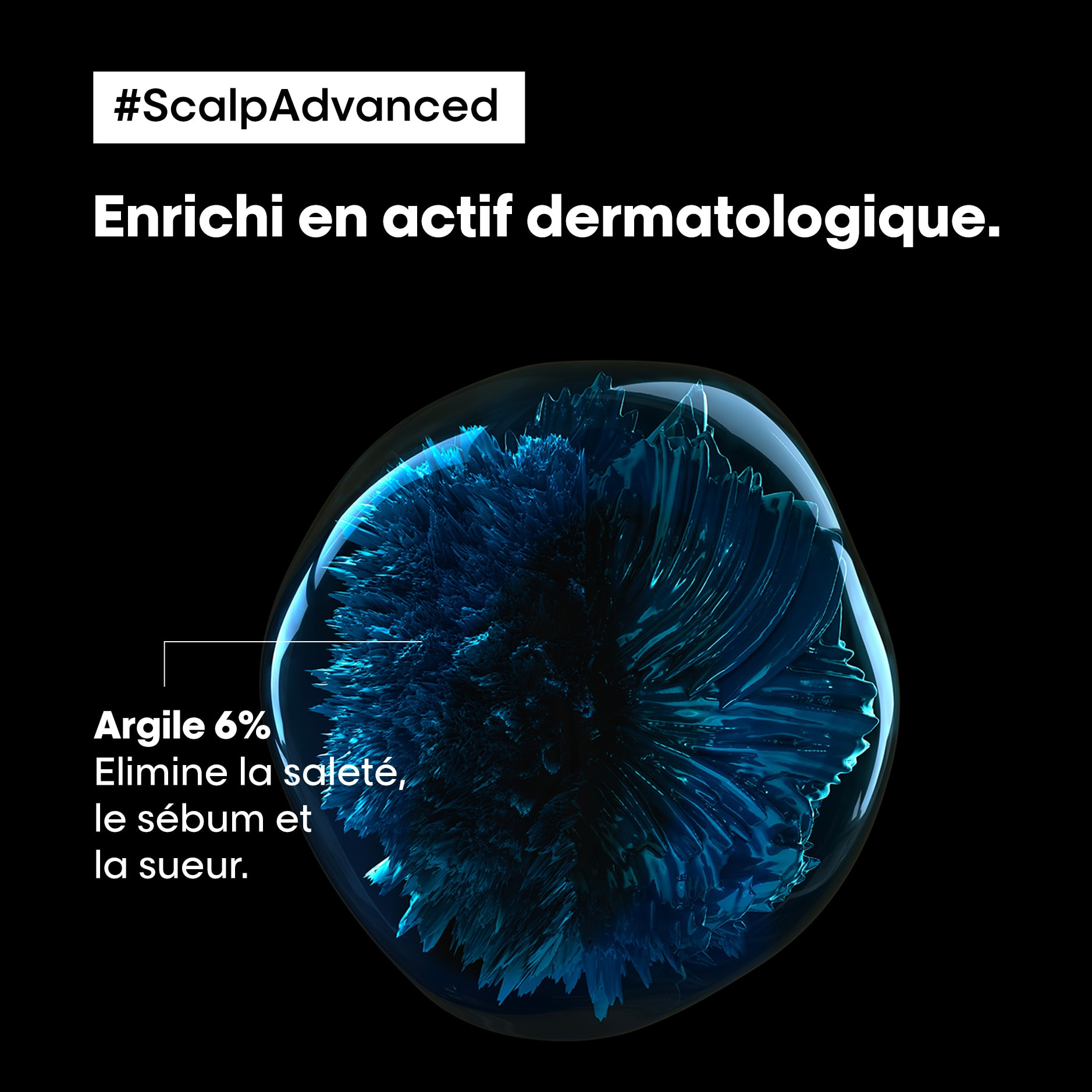 Shampoing Masque 2-en-1 Anti-Gras à l'Argile Purifiant Scalp Advanced 250ml - Serie Expert