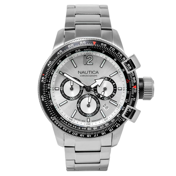 Reloj Nautica NAPBFCF04 Hombre Analogico Cuarzo con Correa de Acero inoxidable