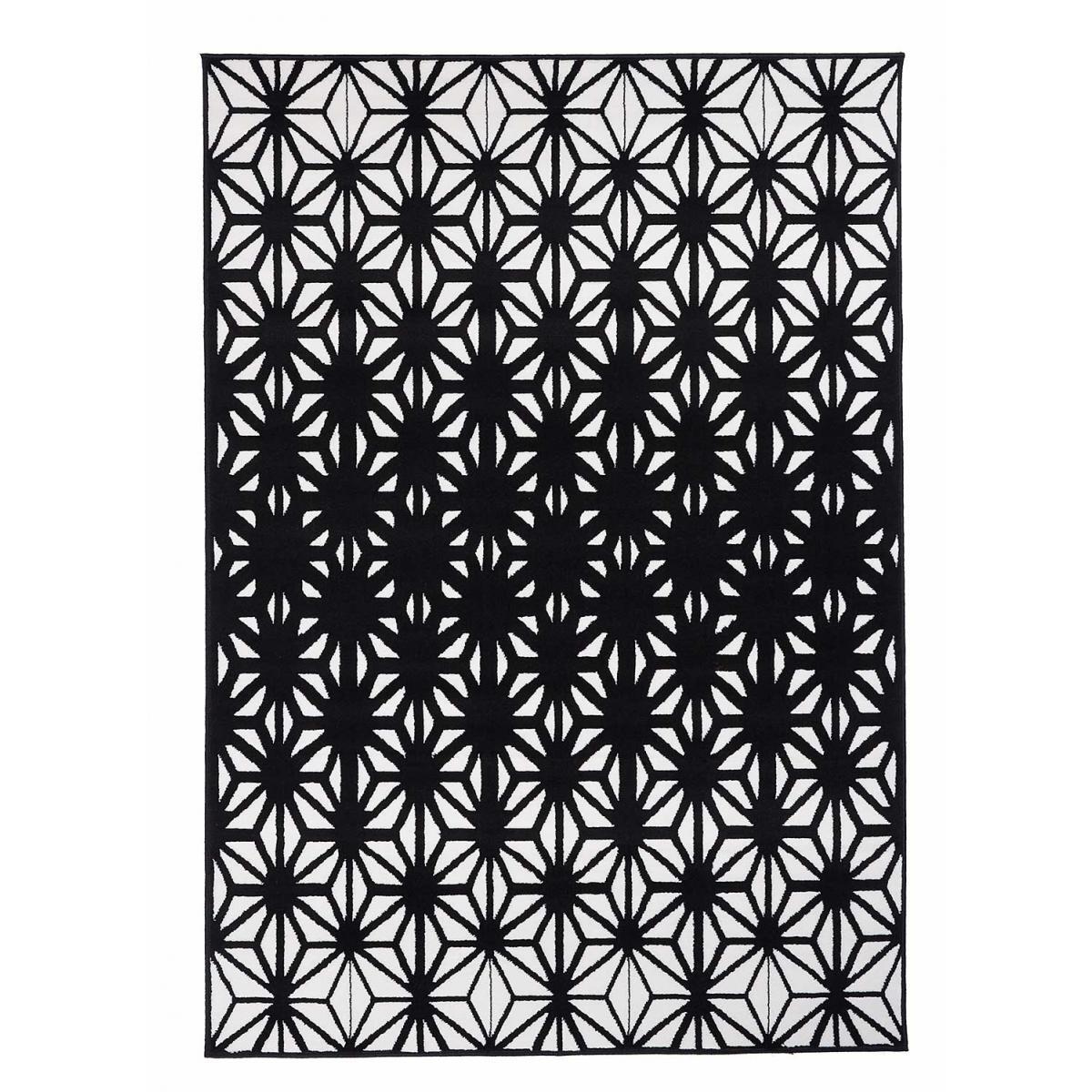 Tapis salon et chambre tissé motif géométrique JESI
