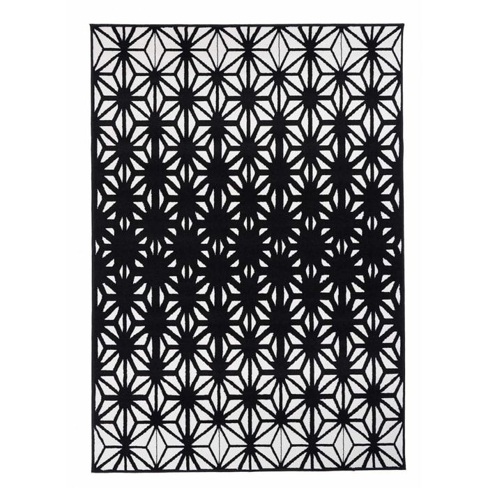 Tapis salon et chambre tissé motif géométrique JESI