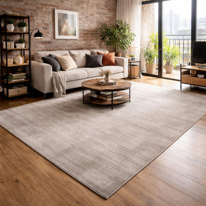 Tapis artisanal doux et soyeux tufté main en viscose