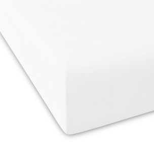 Drap housse PURE en coton percale - blanc