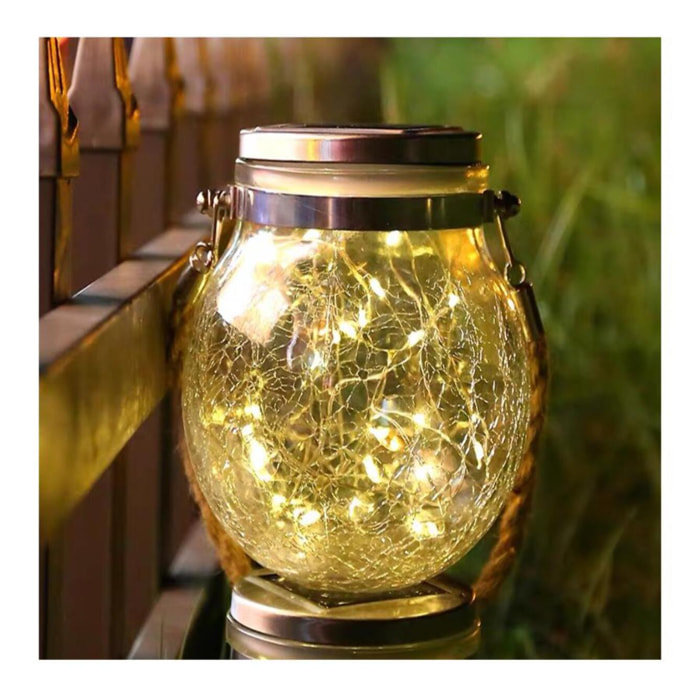 Lanterna per esterno con pannello solare 11,5x14 cm