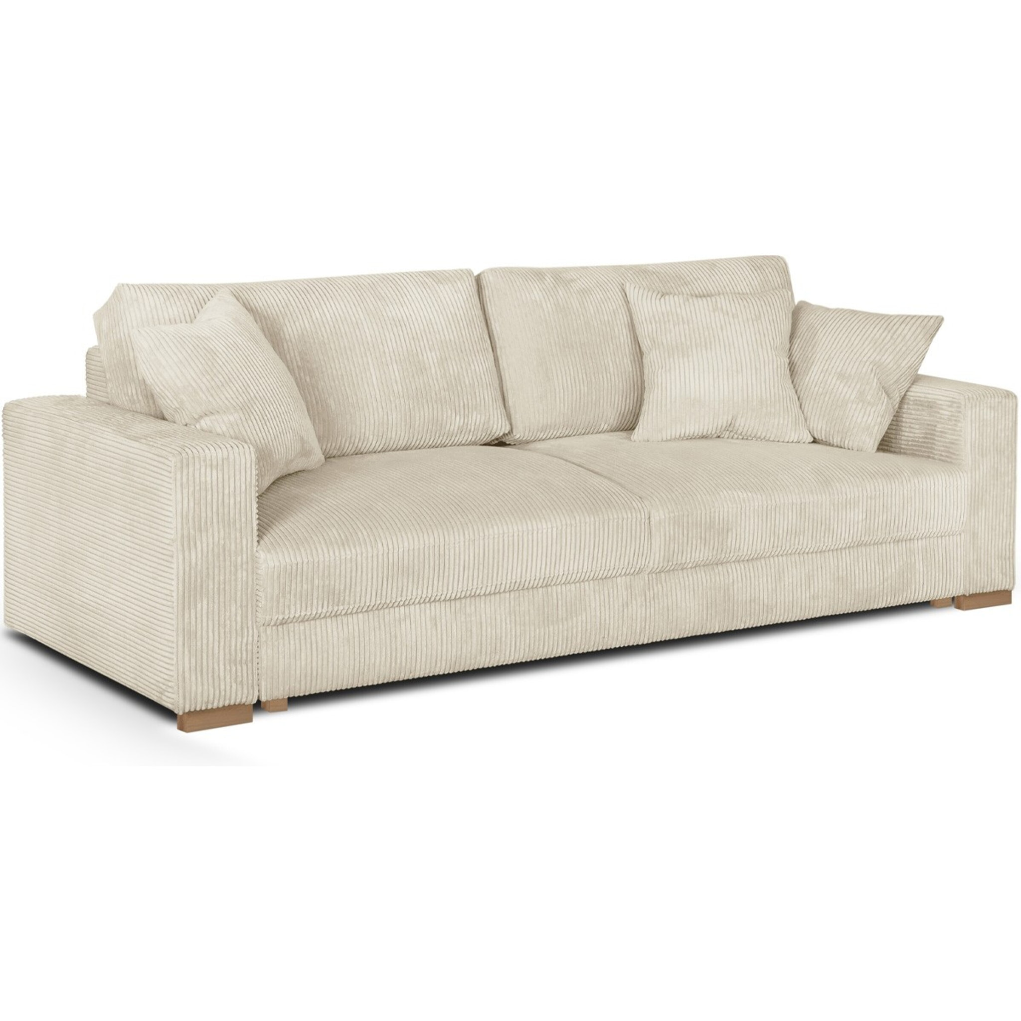 Canapé convertible 3 places en velours côtelé - ROBIN