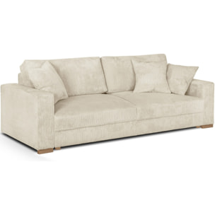 Canapé convertible 3 places en velours côtelé - ROBIN