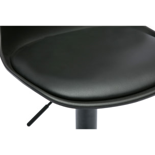 Tabourets de bar design noirs (lot de 2) STEEVY