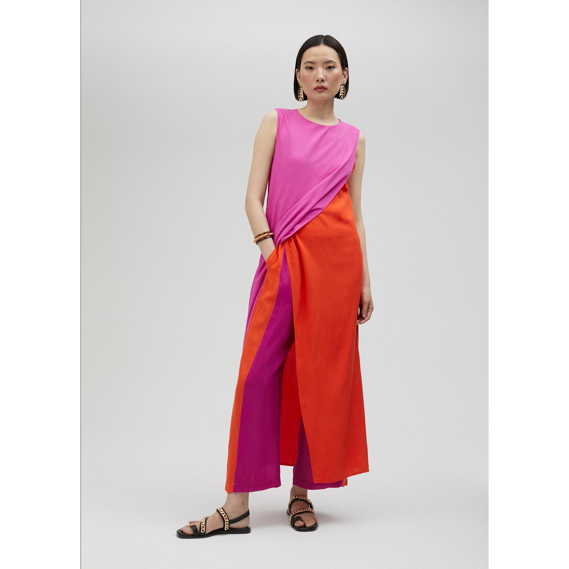 Pantaloni morbidi bicolori
