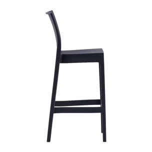 Set  4 sgabelli in polipropilene colore antracite