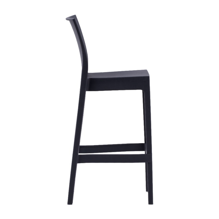 Set  4 sgabelli in polipropilene colore antracite