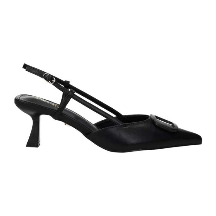 Décolleté sling back Donna Tata Italia Nero