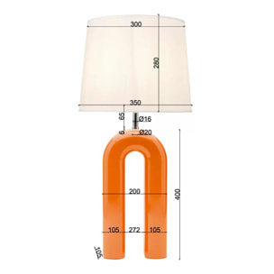 Lampe Eliano 53cm orange Kare Design
