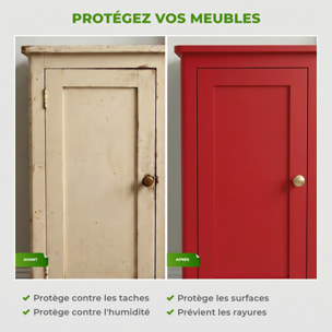 Rouleau adhésif décoratif Vinyle au Mètre - Rouge cerise - Sticker Lavable Imperméable Mur Cuisine Meubles