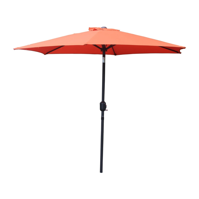 Parasol droit rond 2,5 x 2,5 m terracotta EMMA