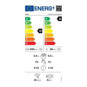 Lave linge séchant hublot HAIER HWD80-B14959S8FR