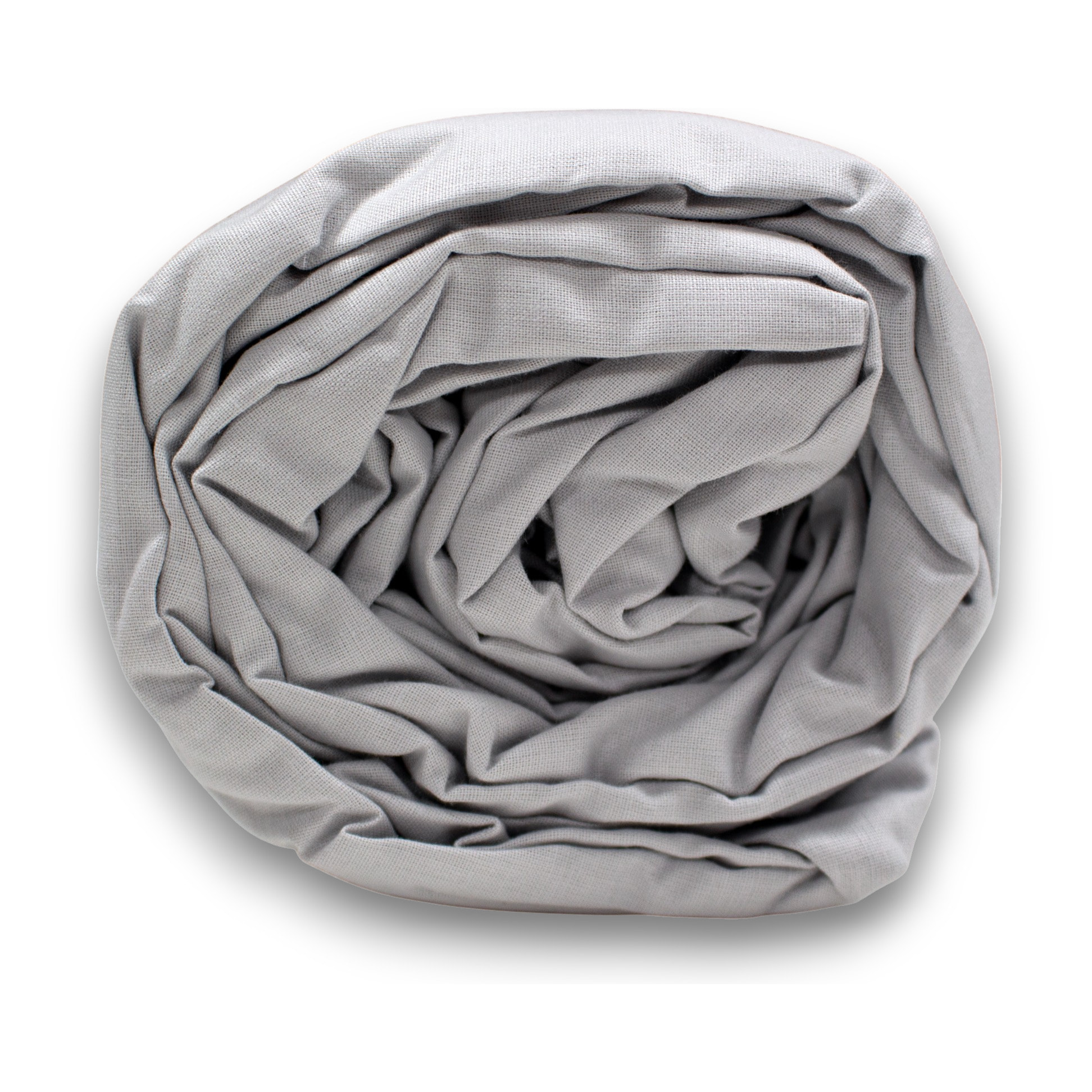 LENZUOLO SOTTO CON ANGOLI LETTO MATRIMONIALE IN COTONE 60 FILI TINTA UNITA GRIGIO PERLA H.30