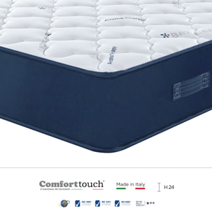 "Perfect" H24 cm 90x190 guanciale Memory OMAGGIO in schiuma poliuretano ad alta densità e 5,5cm memory foam