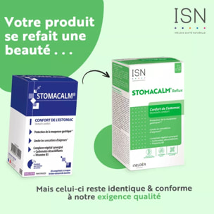 INELDEA SANTE NATURELLE - Stomacalm Reflux - Complément alimentaire à base d'actifs d'origine naturelle - Confort de l'estomac - Convient aux femmes enceintes - 20 comprimés à croquer