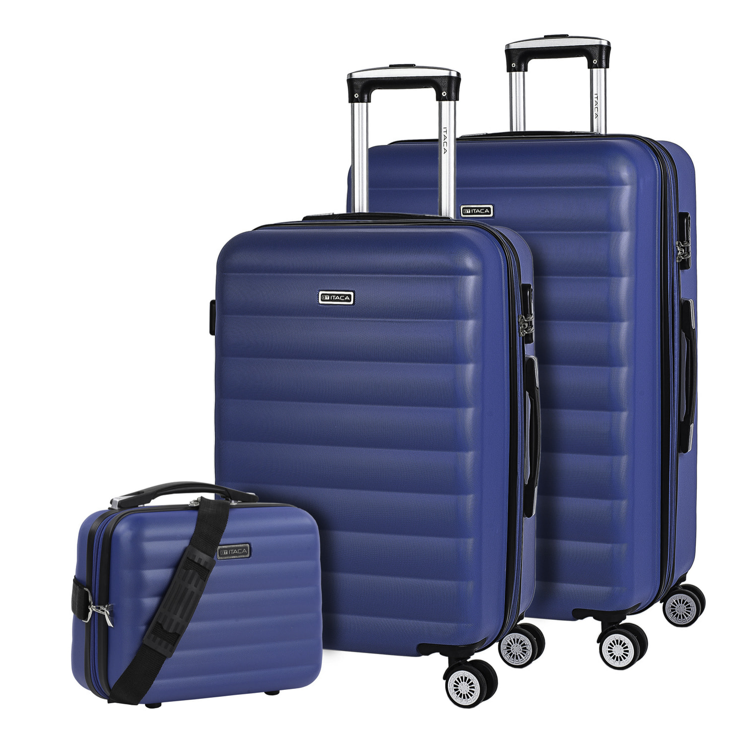 Juego De Maletas Rígidas Abs Itaca Simoa Azul