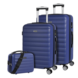 Juego De Maletas Rígidas Abs Itaca Simoa Azul