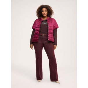 Fiorella Rubino - Piumino maniche corte reversibile - Bordeaux