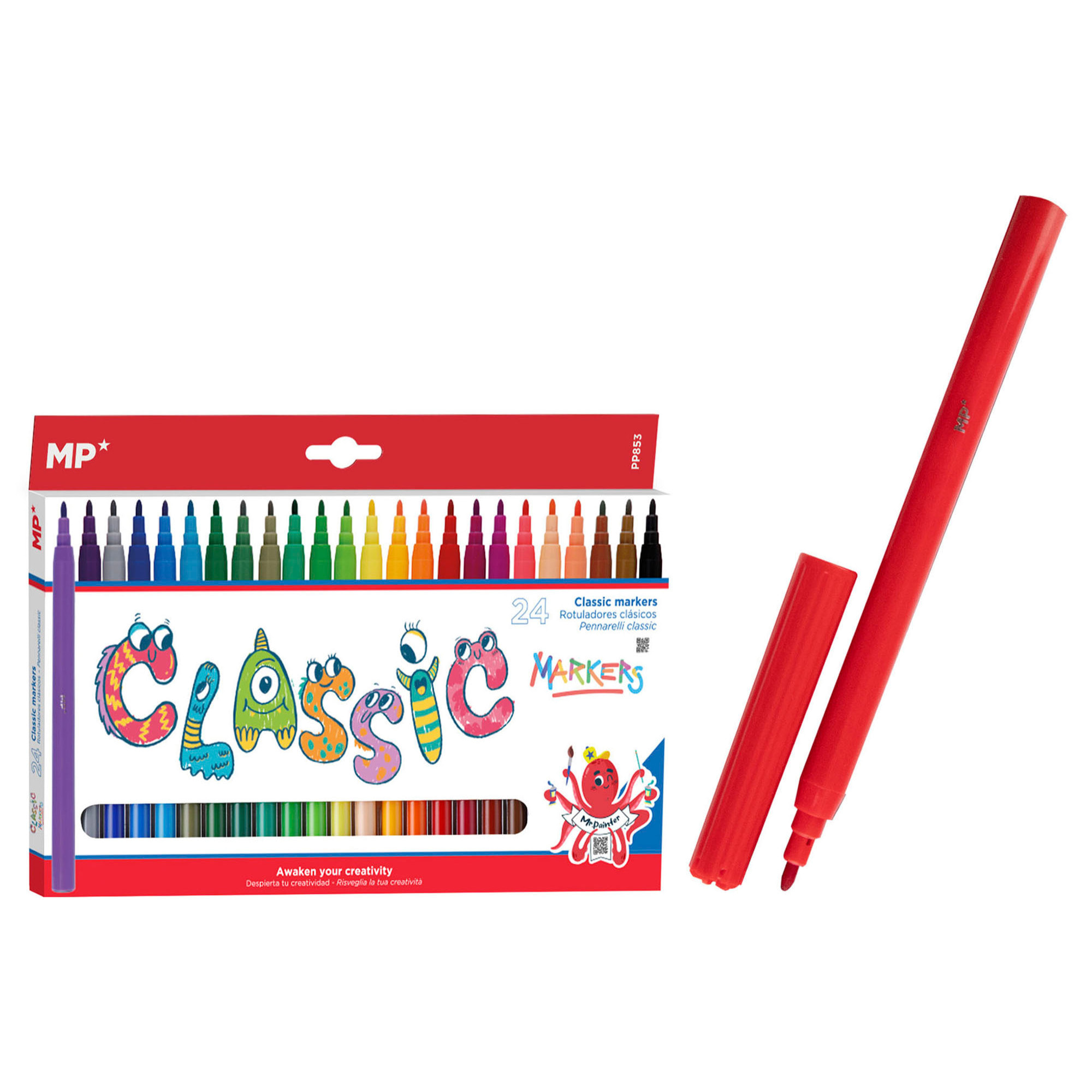 12 PACKS DE ROTULADORES CLÁSICOS 24 Uds.