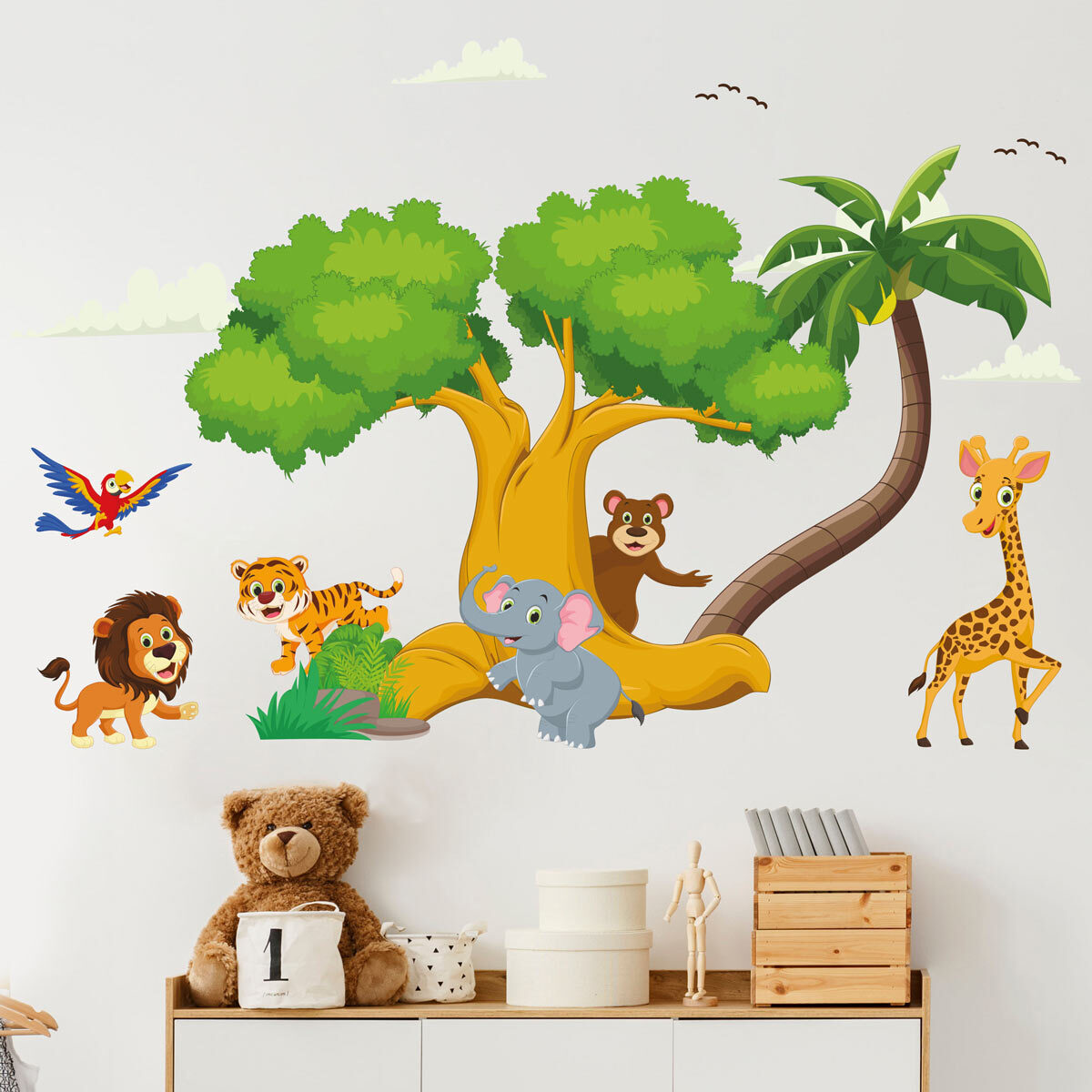 Stickers muraux | Sticker Mural Autocollant - ANIMAUX SOUS LES ARBRES - Stickers adhésifs