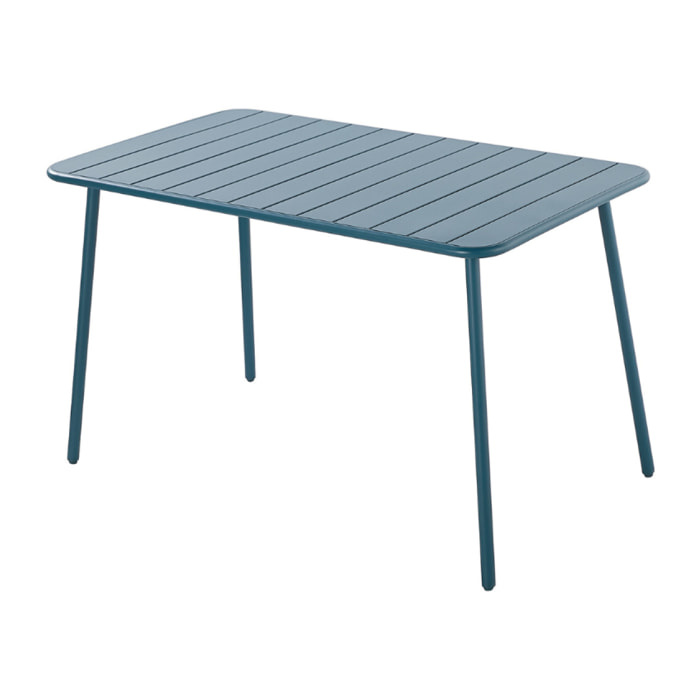 Table en acier 4/6 places bleue - EVORA