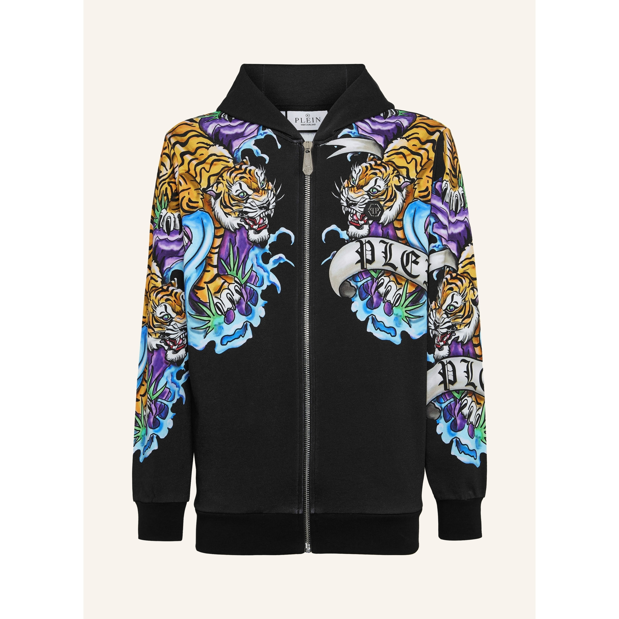 PHILIPP PLEIN Hooded Sweatjacket TATTOO