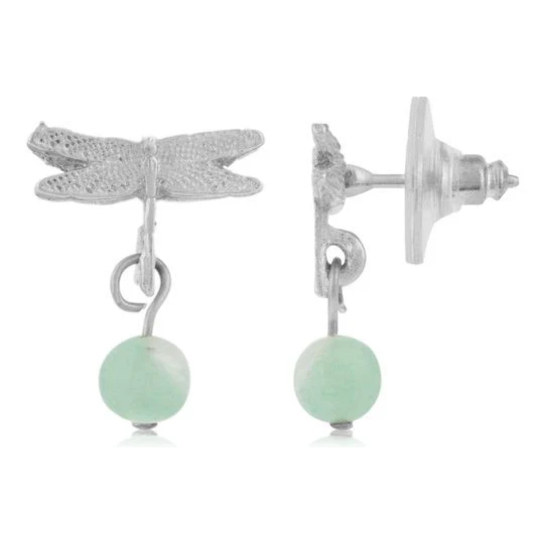 Conjunto collar-pendiente plata"Libélula aventurá­na"