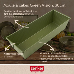 Ensemble de 2 Moules à cake vert 30 cm Zenker Green Vision
