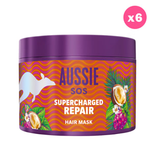 6 Masques Cheveux Réparation 500ml - Aussie