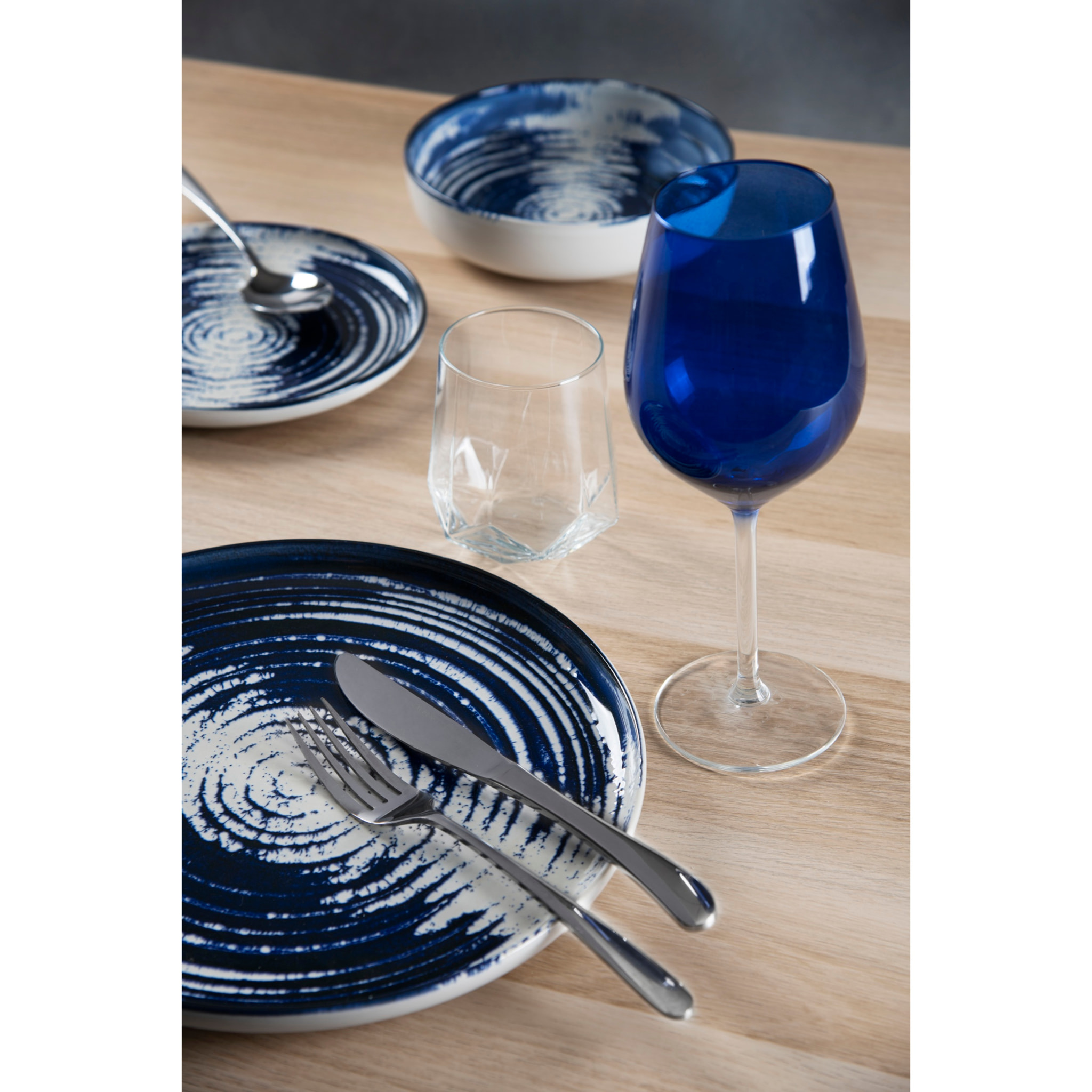 Set de 6 assiettes à dessert Excelsa – Ermes, Céramique Bleue
